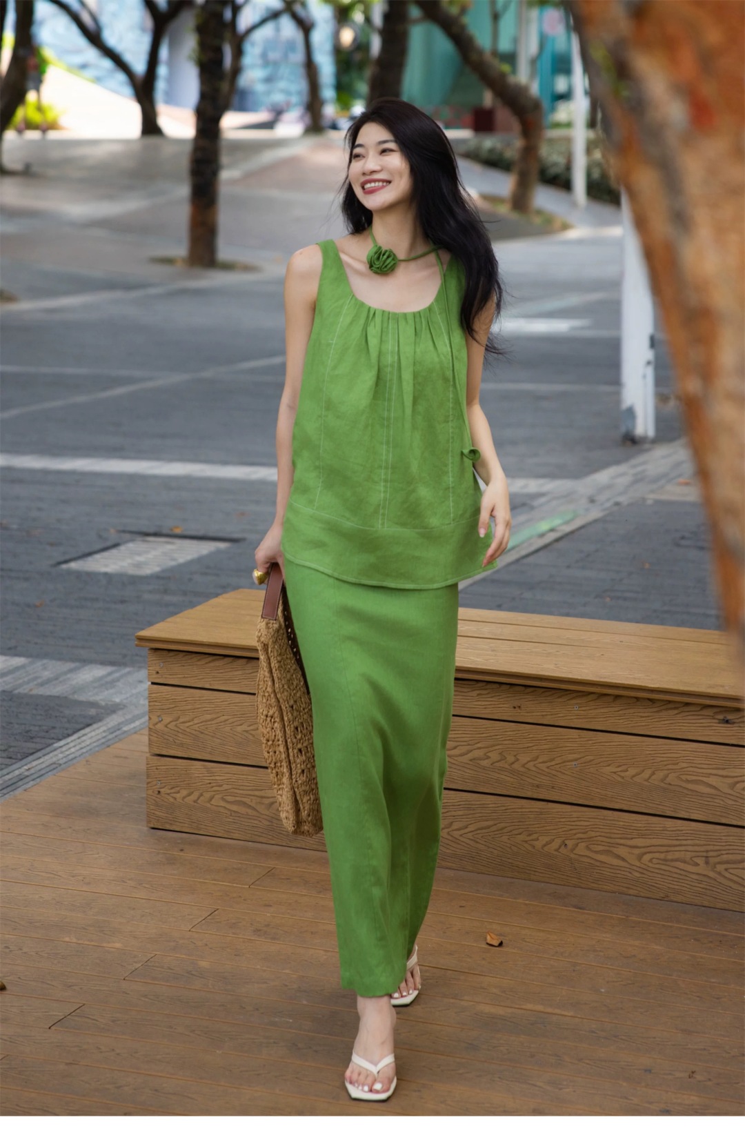 Elegant Linen Vest and Skirt Set - Effortless Style, Premium Quality 3 cmp i1748870525698 2511 0 1