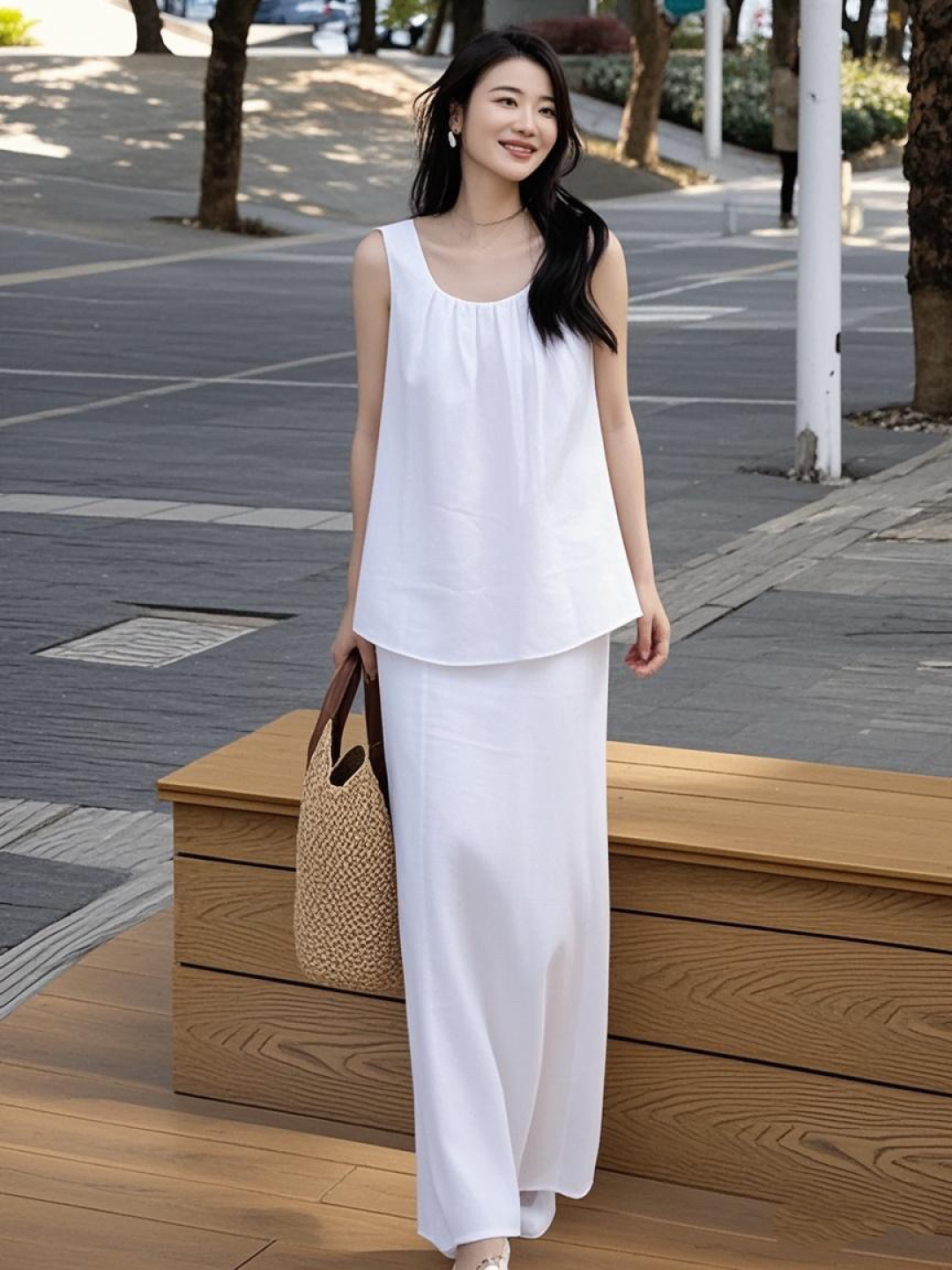 Elegant Linen Vest and Skirt Set - Effortless Style, Premium Quality 9 cmp i1748870527029 2249 0 7