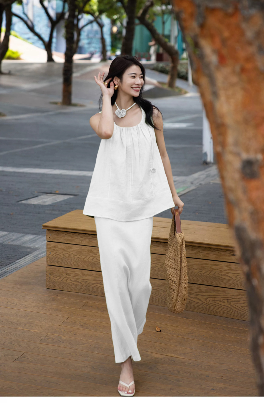 Elegant Linen Vest and Skirt Set - Effortless Style, Premium Quality 6 cmp i1748870527036 9480 0 4