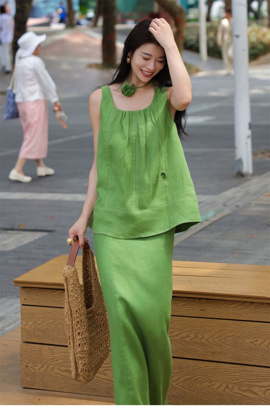 Elegant Linen Vest and Skirt Set - Effortless Style, Premium Quality 12 cmp i1748870527745 3799 0 10
