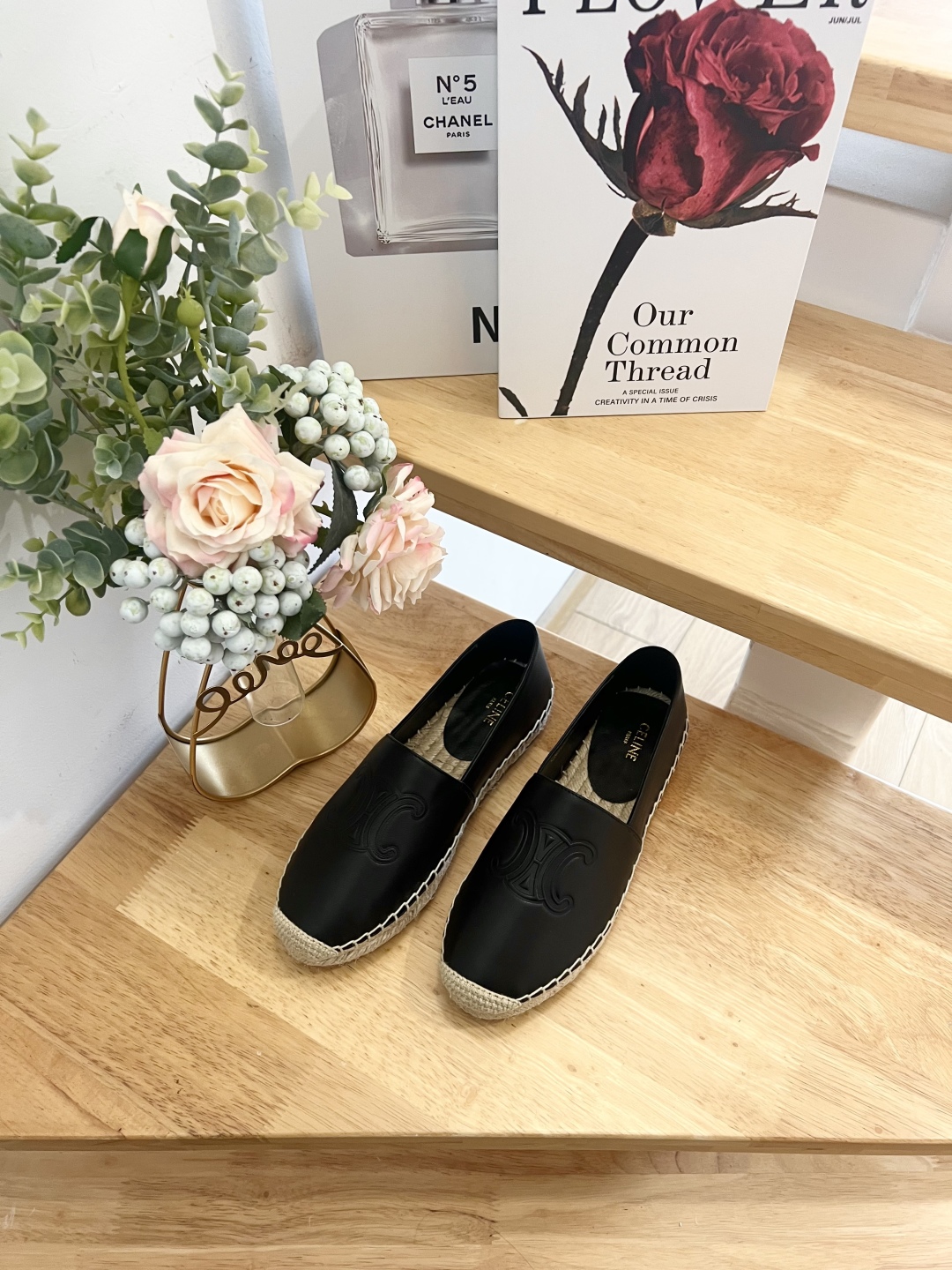 Celine Women's Espadrille Loafers Lambskin Leather Flats Shoes 5 cmp i1739860811484 6736 0 2