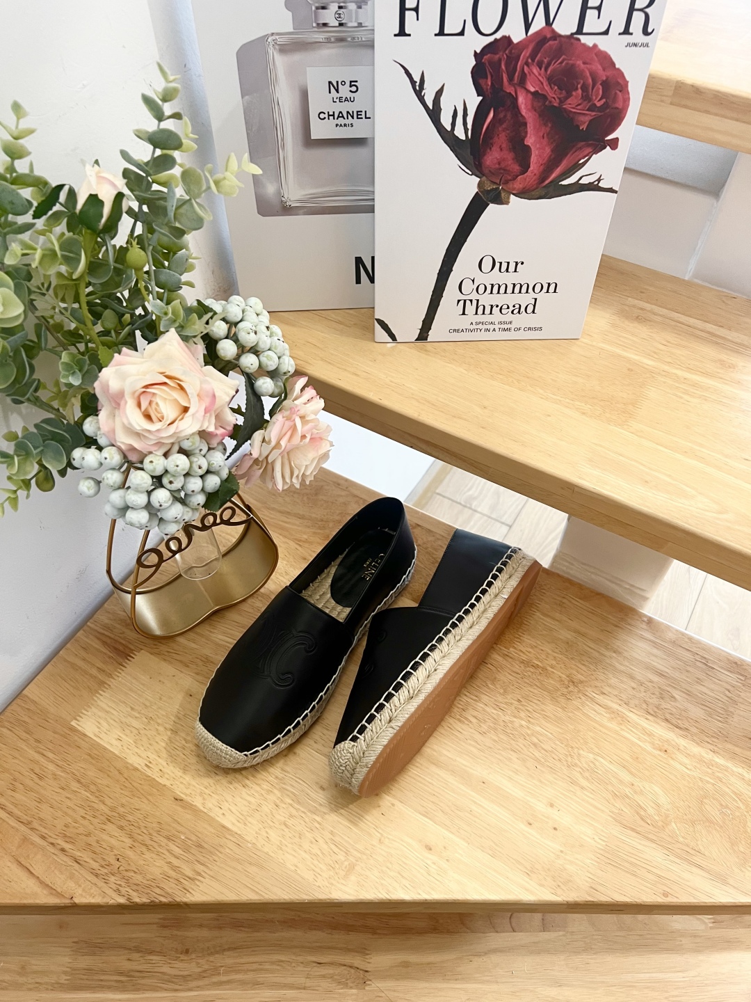 Celine Women's Espadrille Loafers Lambskin Leather Flats Shoes 6 cmp i1739860811499 4639 0 3