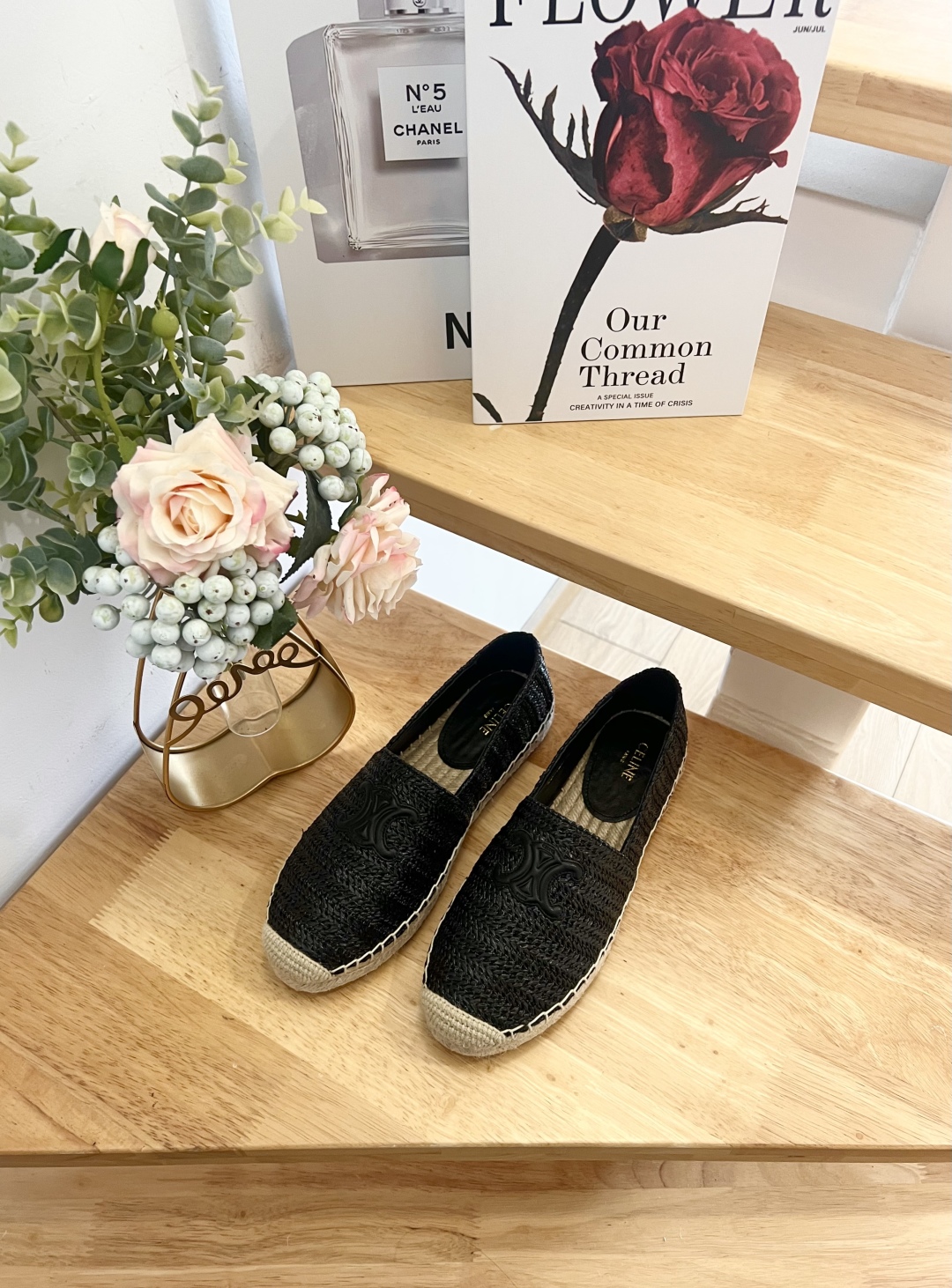 Celine Women's Black Leather Espadrilles with Logo - Size 36-41 5 cmp i1739860920936 8918 0 2