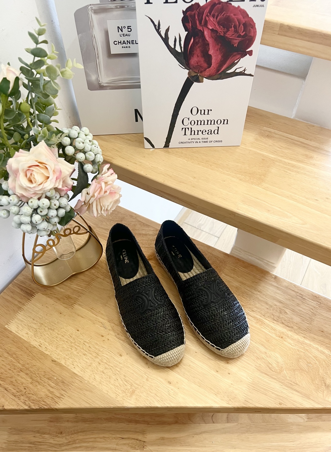 Celine Women's Black Leather Espadrilles with Logo - Size 36-41 4 cmp i1739860925898 2120 0 1