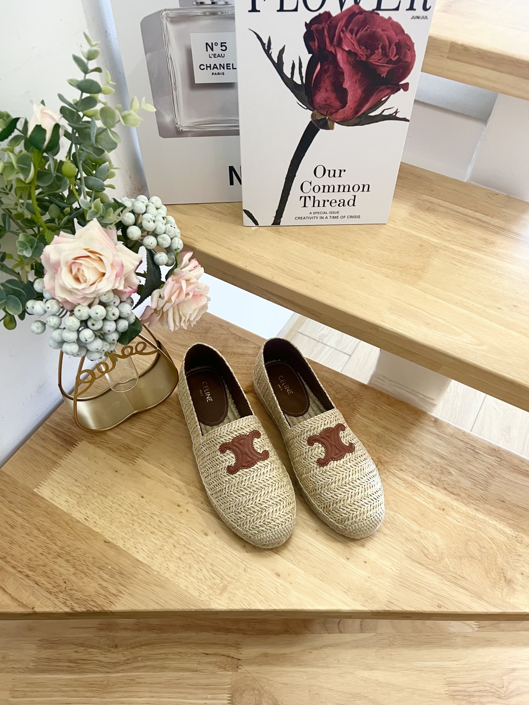 Celine Women's Espadrille Loafers in Raffia with Triomphe Logo 4 cmp i1739860973232 7773 0 1
