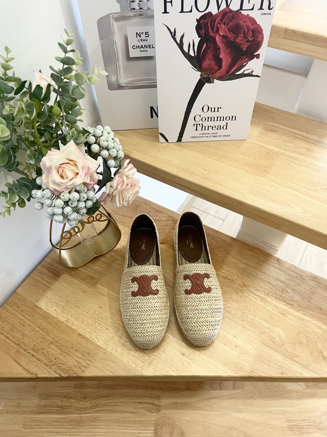 Celine Women's Espadrille Loafers in Raffia with Triomphe Logo 3 cmp i1739860973234 4499 0 0