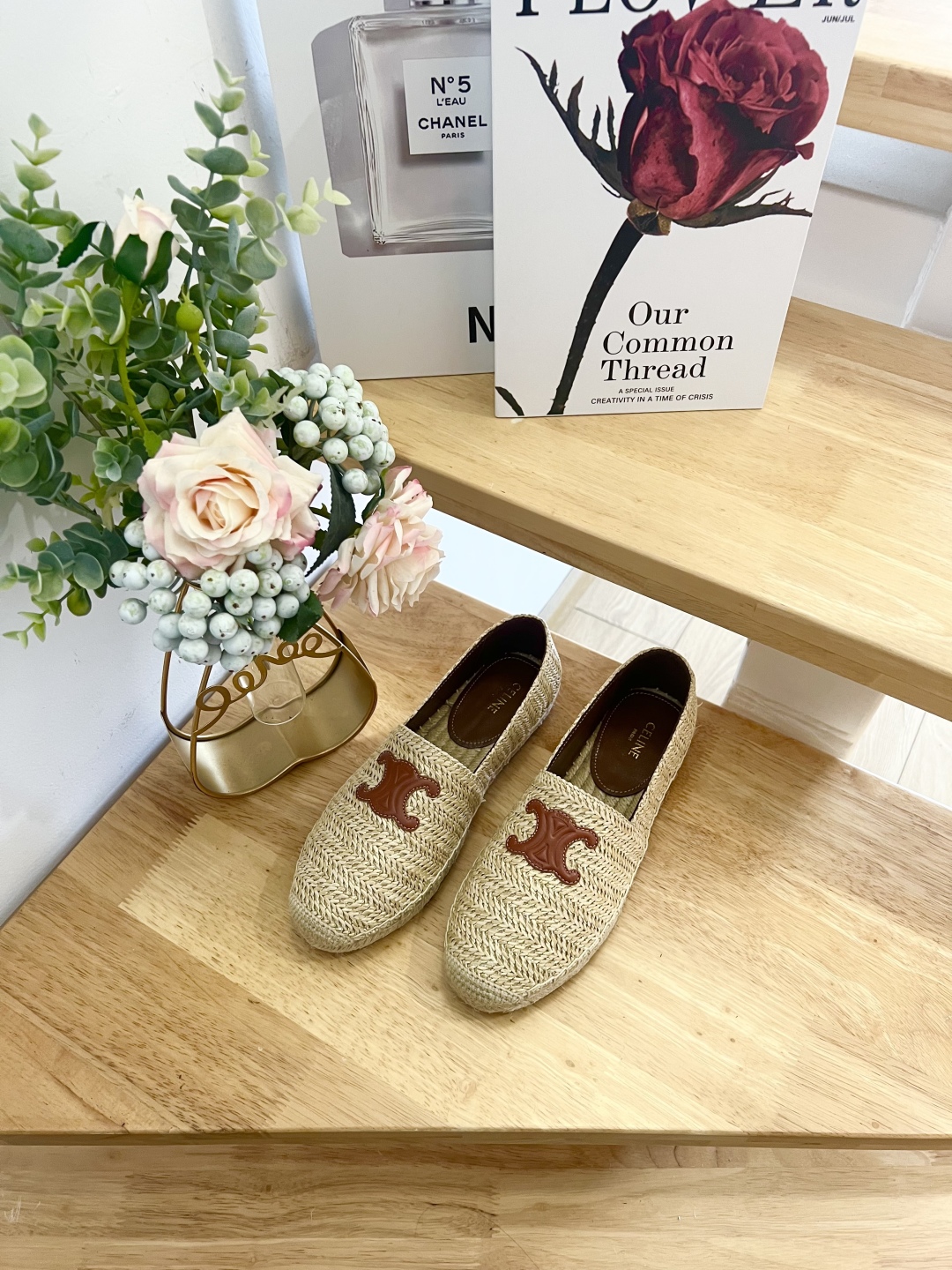 Celine Women's Espadrille Loafers in Raffia with Triomphe Logo 5 cmp i1739860973237 3609 0 2