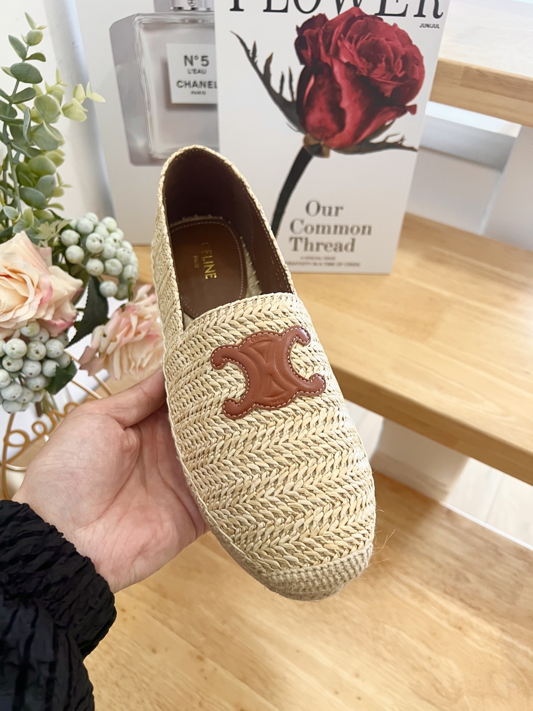 Celine Women's Espadrille Loafers in Raffia with Triomphe Logo 2 cmp i1739860980193 1875 0 6