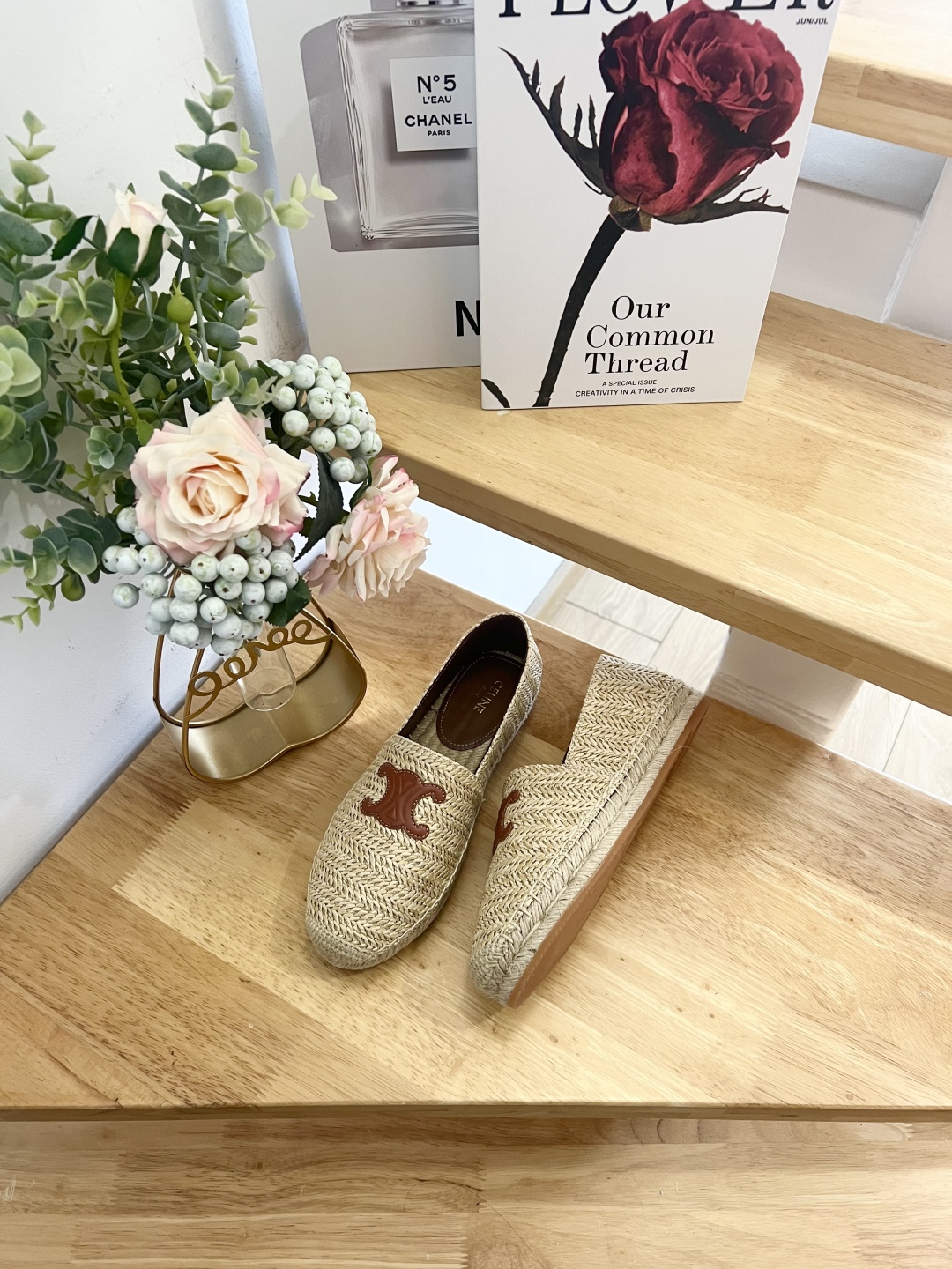 Celine Women's Espadrille Loafers in Raffia with Triomphe Logo 6 cmp i1739860980207 352 0 3