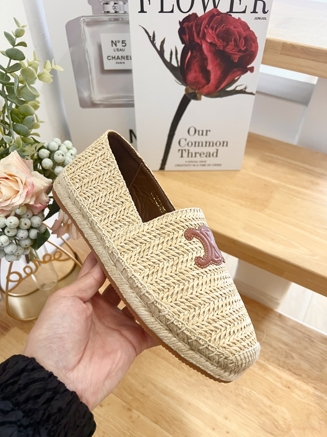 Celine Women's Espadrille Loafers in Raffia with Triomphe Logo 8 cmp i1739860980219 2892 0 5