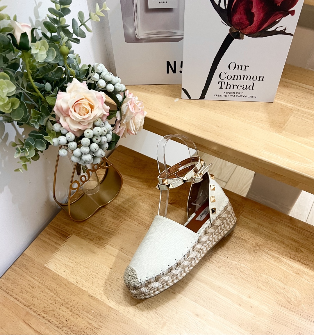 Valentino Garavani Espadrille Wedge Sandals with Studs 5 cmp i1739868270865 2845 0 2