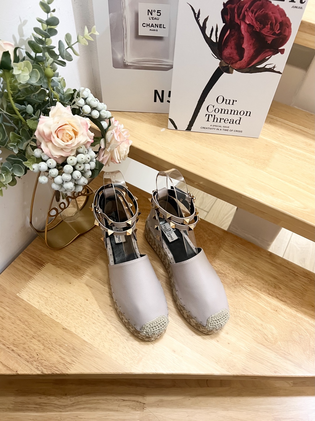 Valentino Garavani Leather Espadrille Wedge Sandals with Stud Details 6 cmp i1739868289187 6560 0 4