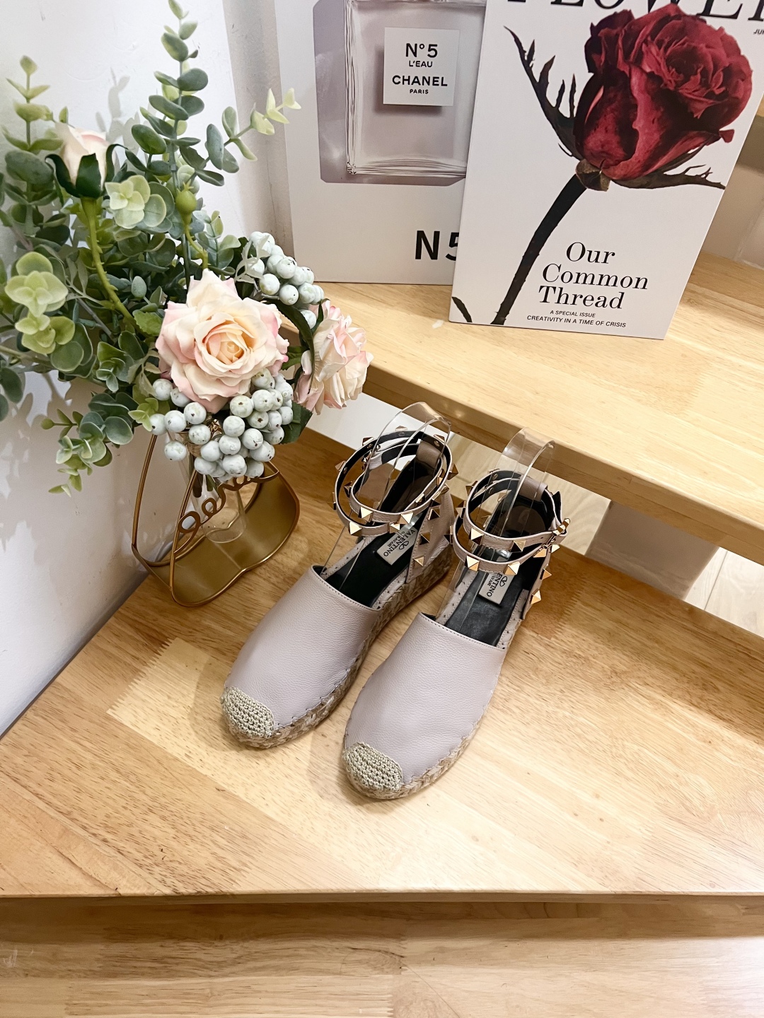 Valentino Garavani Leather Espadrille Wedge Sandals with Stud Details 7 cmp i1739868304844 6155 0 5