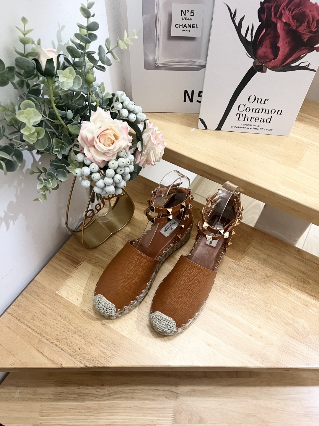 Valentino Garavani Leather Espadrille Wedge Sandals with Stud Details 7 cmp i1739868310275 3632 0 5