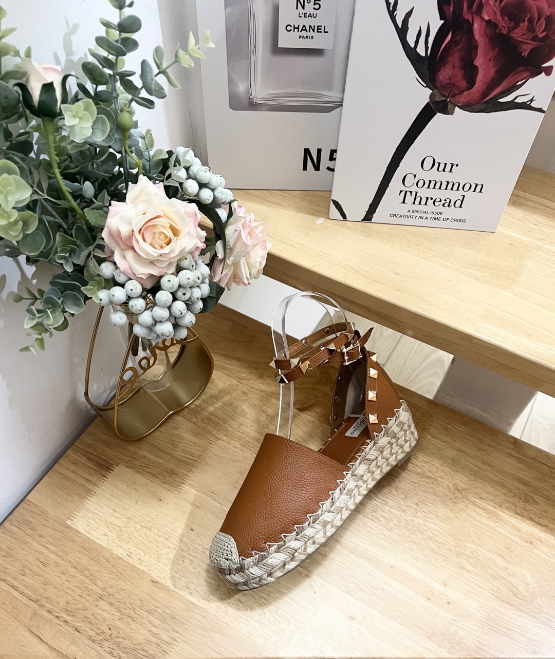 Valentino Garavani Leather Espadrille Wedge Sandals with Stud Details 5 cmp i1739868310275 7385 0 2