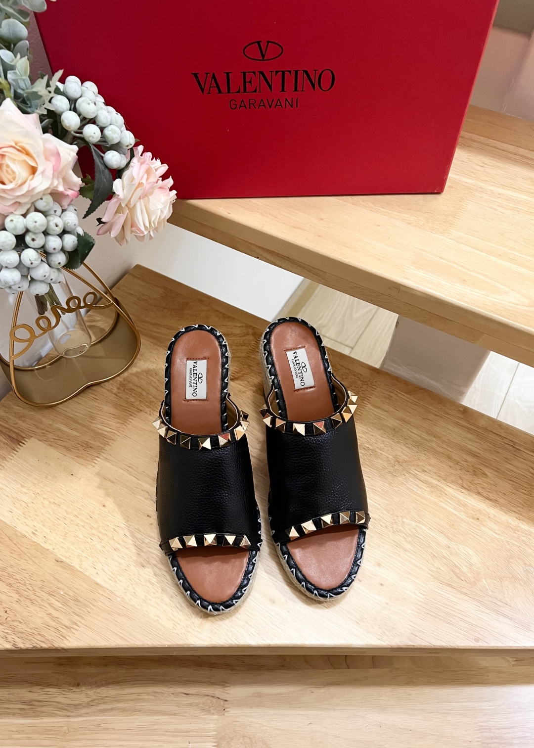 Valentino Garavani Leather Espadrille Wedge Sandals with Metal Studs 3 cmp i1741160069853 7954 0 0