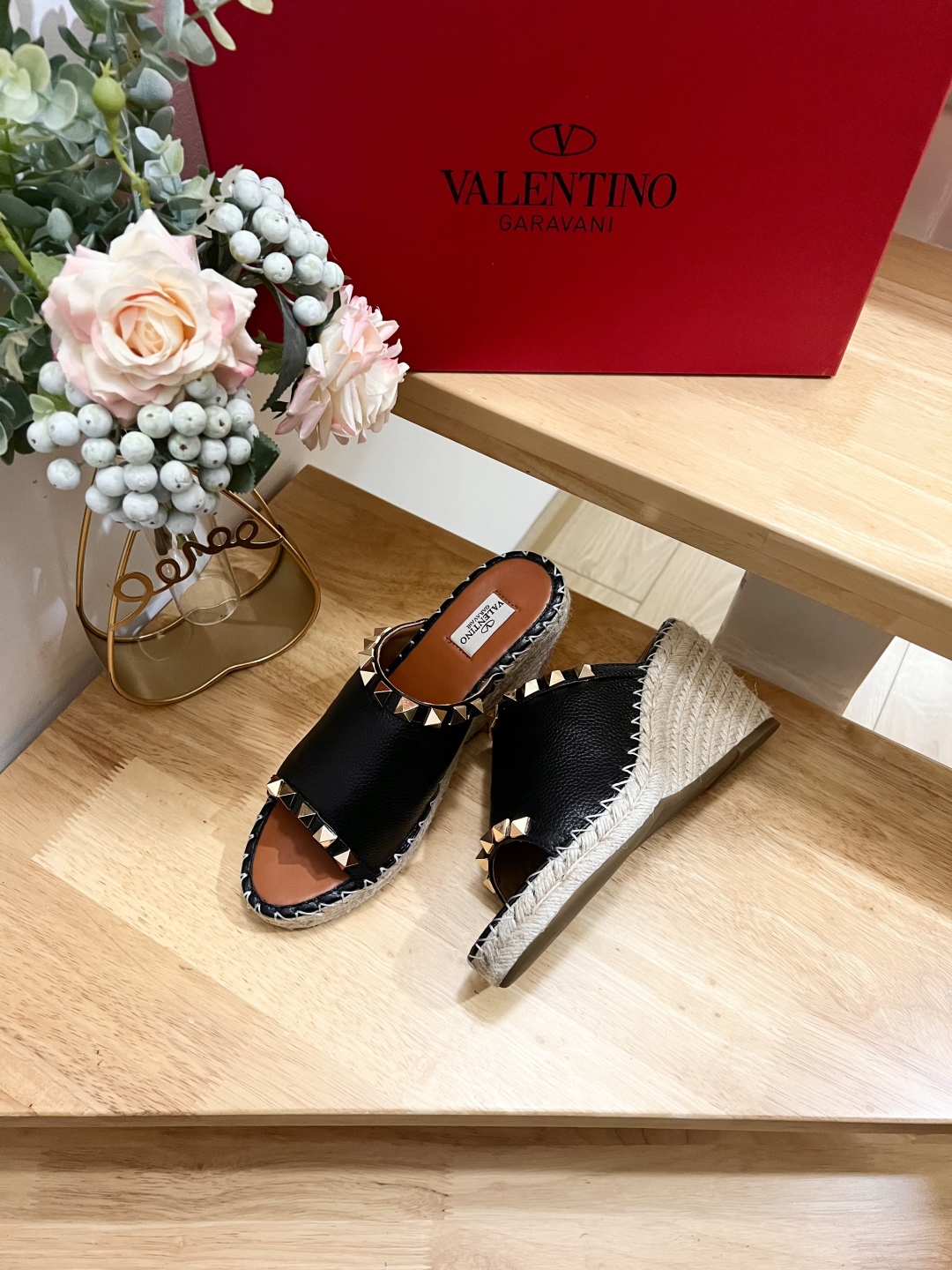 Valentino Garavani Leather Espadrille Wedge Sandals with Metal Studs 5 cmp i1741160069879 5162 0 5