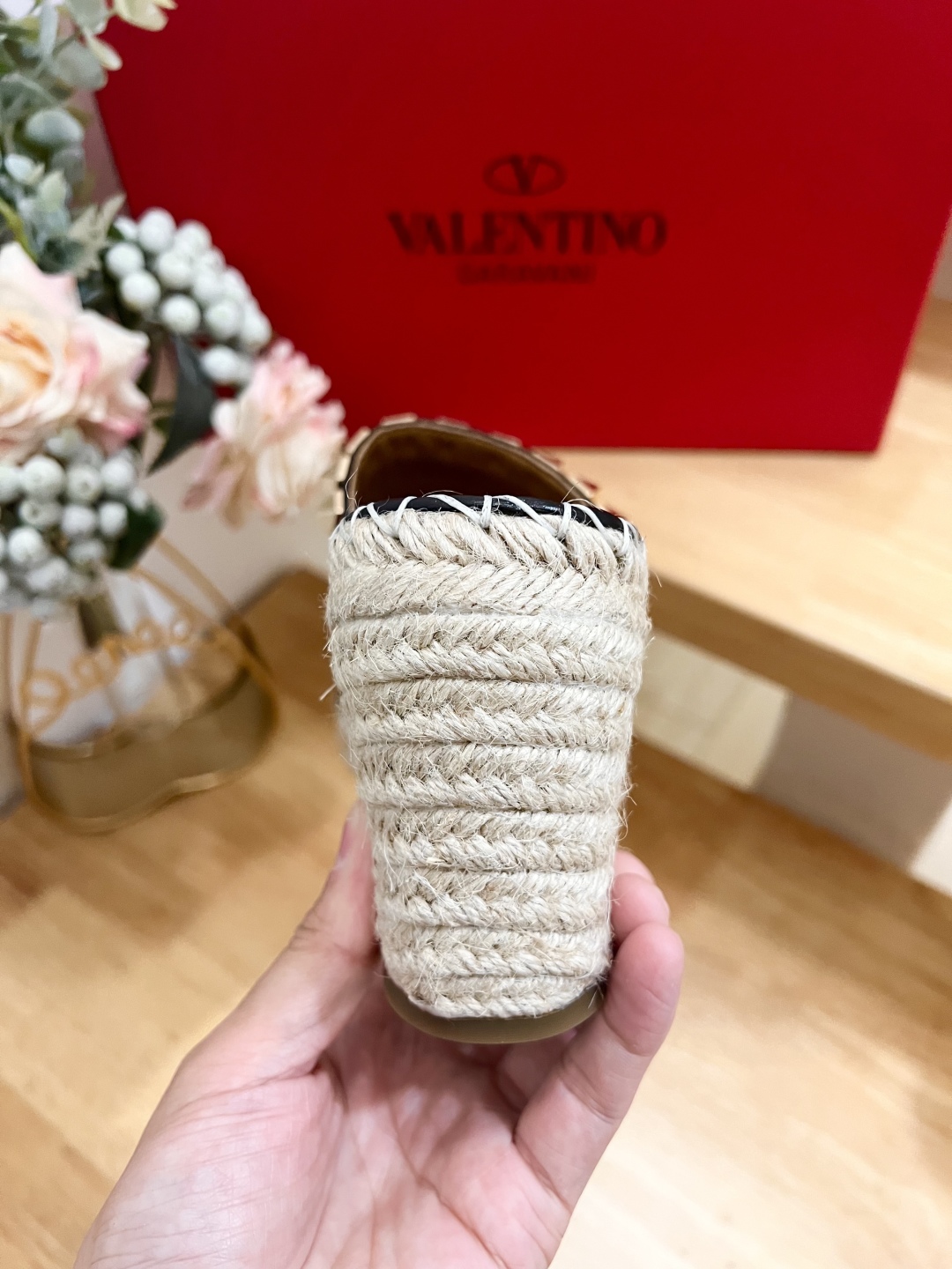 Valentino Garavani Leather Espadrille Wedge Sandals with Metal Studs 10 cmp i1741160075623 9312 0 8