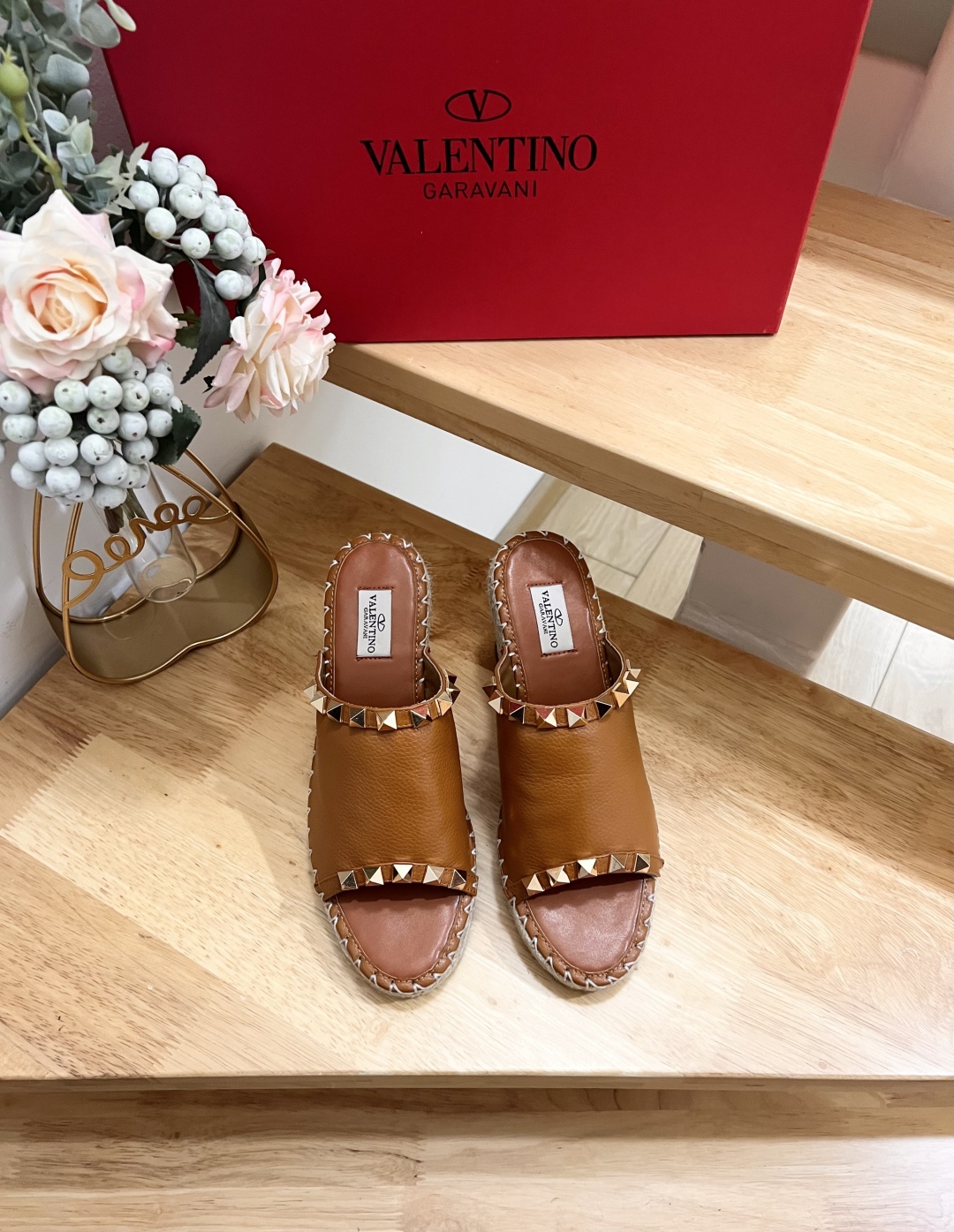 Valentino Garavani Leather Espadrille Wedge Sandals with Rockstud Detail 3 cmp i1741160141020 6168 0 0
