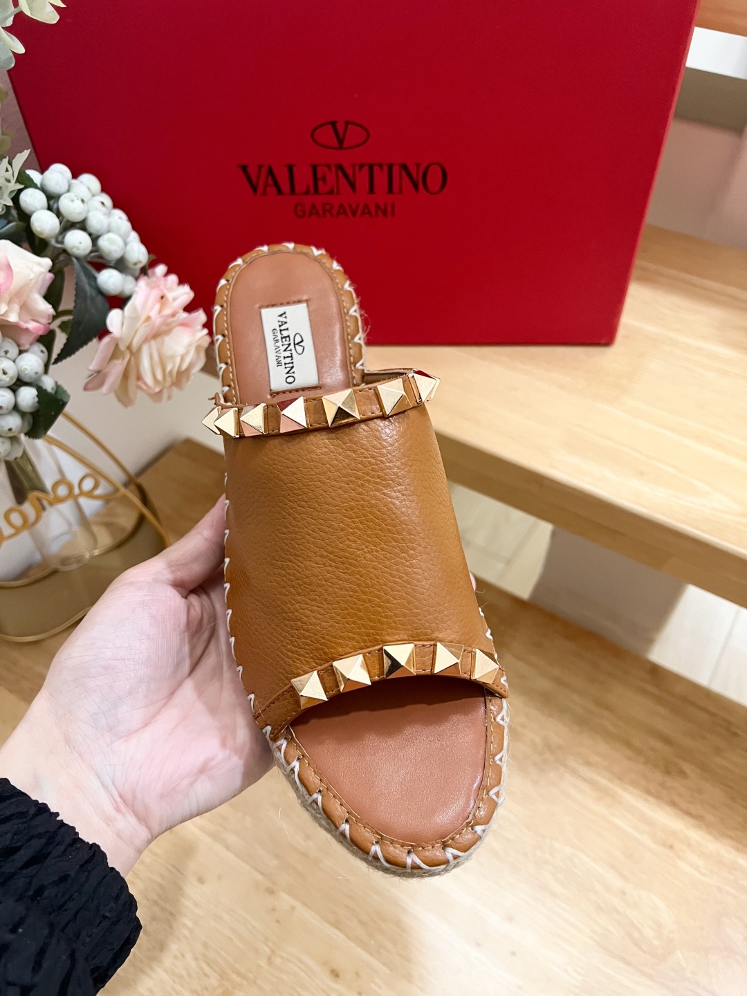 Valentino Garavani Leather Espadrille Wedge Sandals with Rockstud Detail 4 cmp i1741160141023 7315 0 2