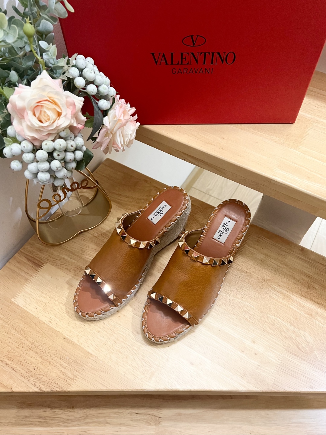 Valentino Garavani Leather Espadrille Wedge Sandals with Rockstud Detail 8 cmp i1741160141026 3197 0 3