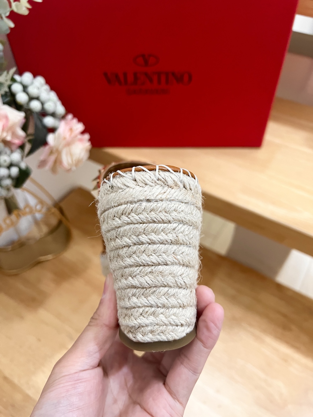 Valentino Garavani Leather Espadrille Wedge Sandals with Rockstud Detail 10 cmp i1741160148998 9556 0 8