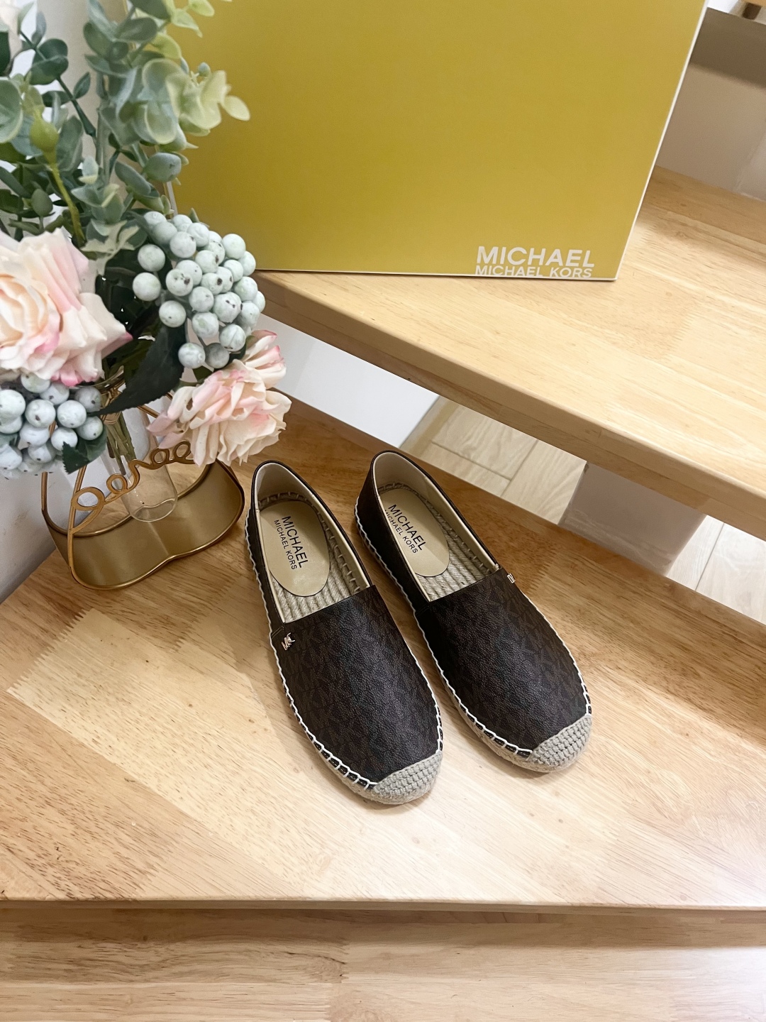 Michael Kors Kendrick Logo Espadrille Flat Loafers - Deep Brown 4 cmp i1741797095858 4277 0 1