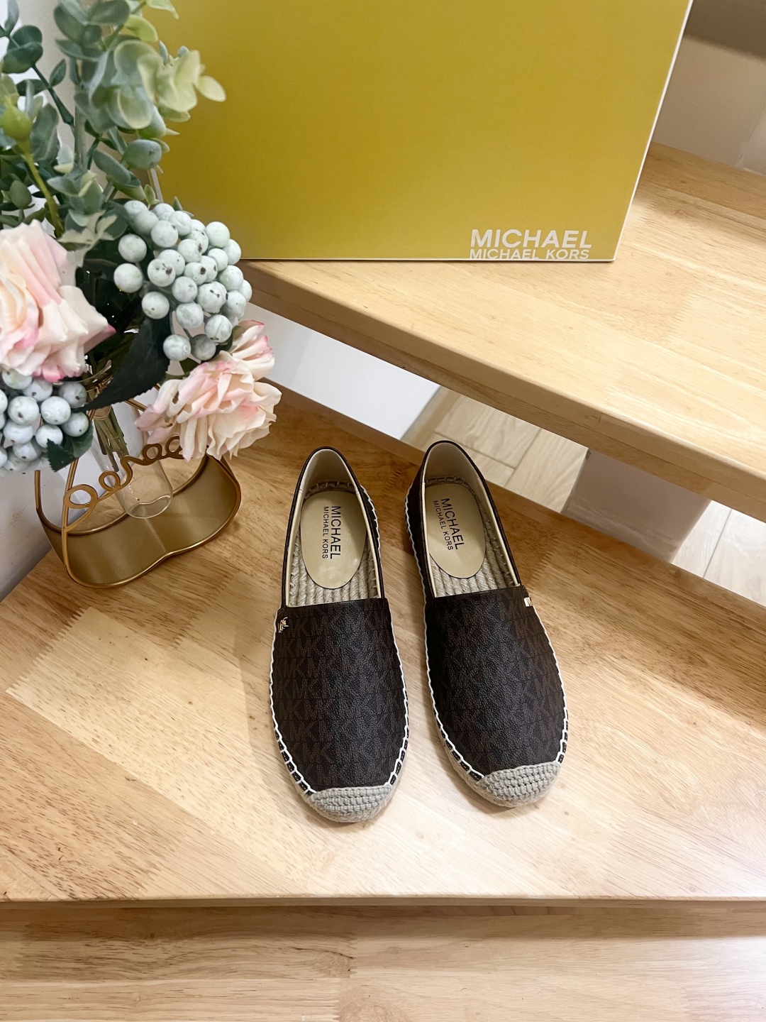 Michael Kors Kendrick Logo Espadrille Flat Loafers - Deep Brown 3 cmp i1741797127510 5441 0 0