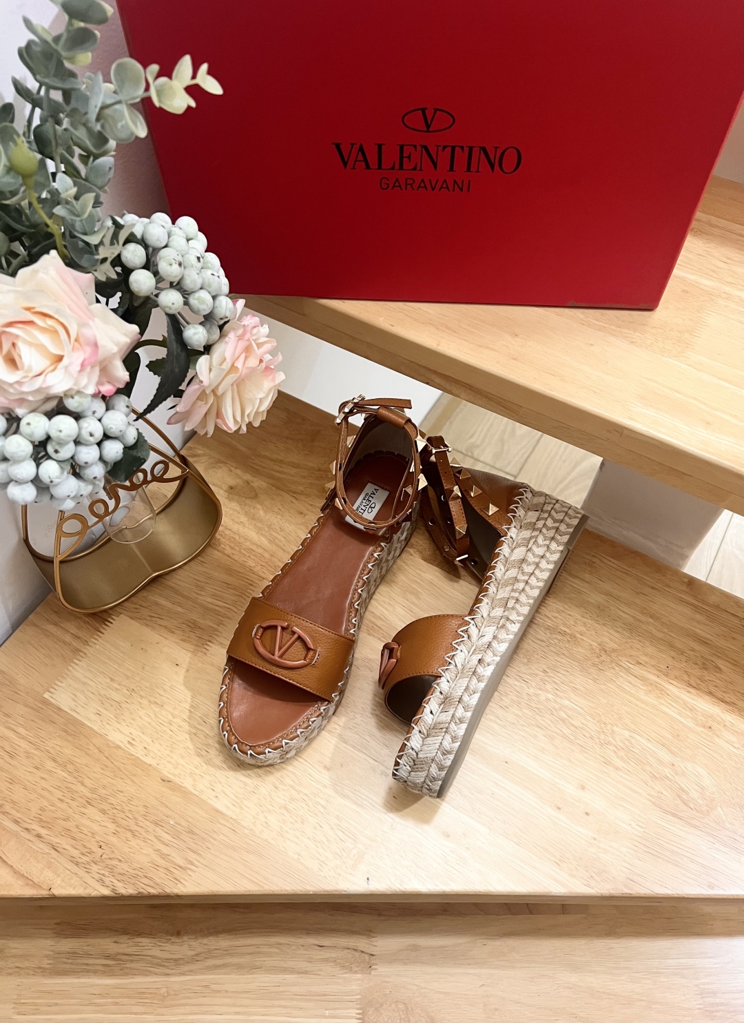 Valentino Garavani Leather Espadrille Wedge Sandals Studded Platform Shoes 6 cmp i1742018673243 4629 0 3
