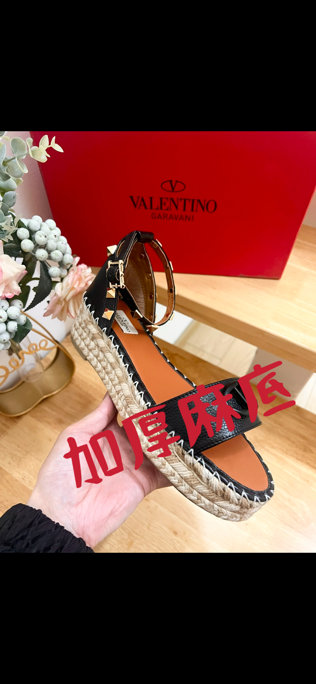 Valentino Garavani Leather Wedge Sandals with Metallic Studs & Ankle Strap 4 cmp i1742018731279 3548 0 1