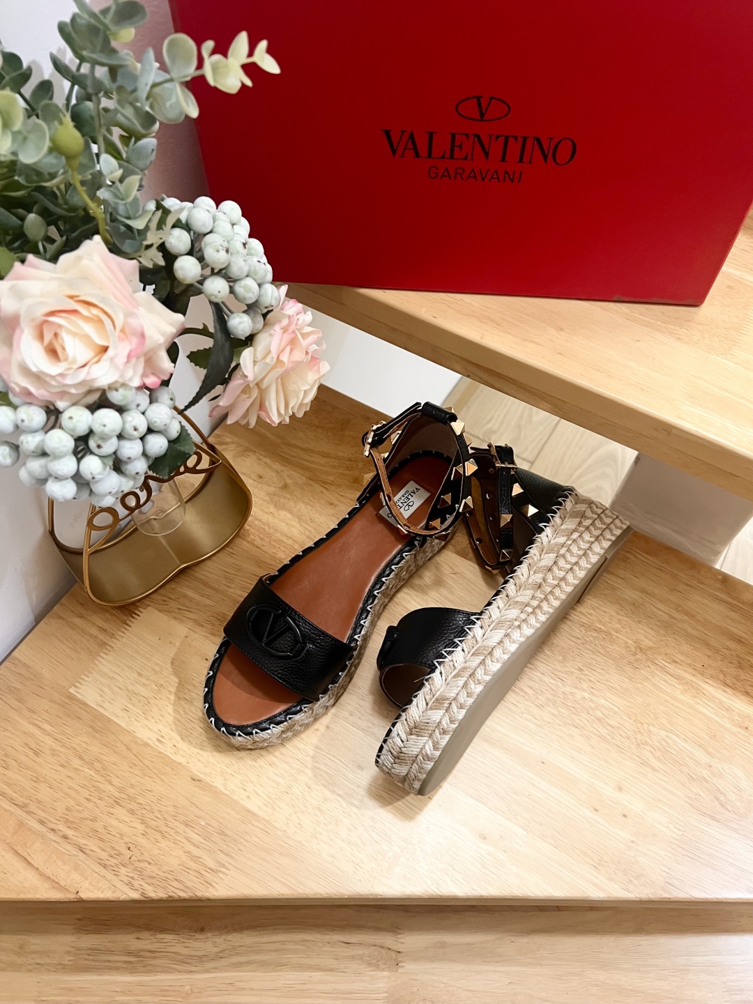 Valentino Garavani Leather Wedge Sandals with Metallic Studs & Ankle Strap 8 cmp i1742018738253 6833 0 3