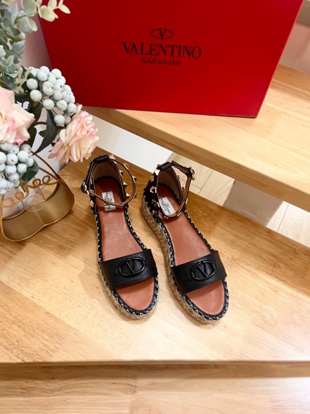 Valentino Garavani Leather Wedge Sandals with Metallic Studs & Ankle Strap 6 cmp i1742047898733 3359 0 3