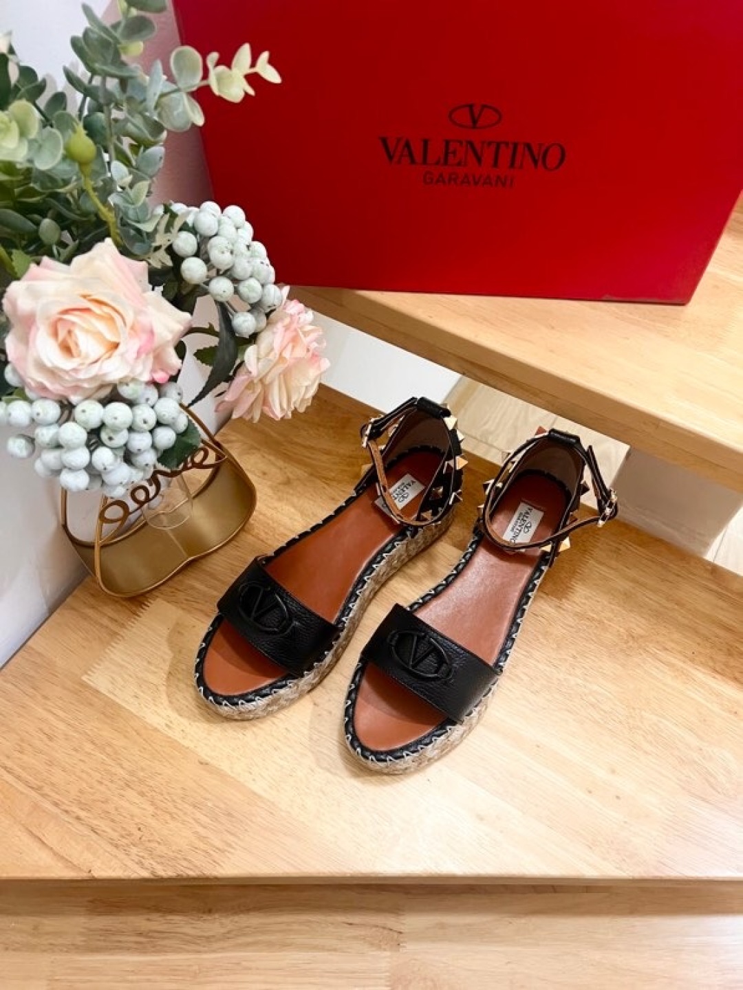 Valentino Garavani Leather Wedge Sandals with Metallic Studs & Ankle Strap 7 cmp i1742047898733 7393 0 4