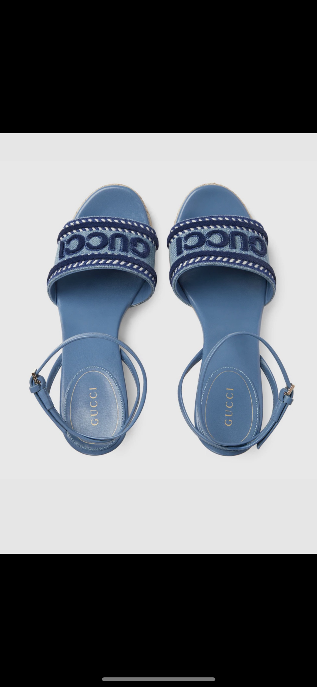Gucci Ines Embroidered Appliqué Denim Espadrille Wedges Sandals 7 cmp i1742465462738 6594 0 5