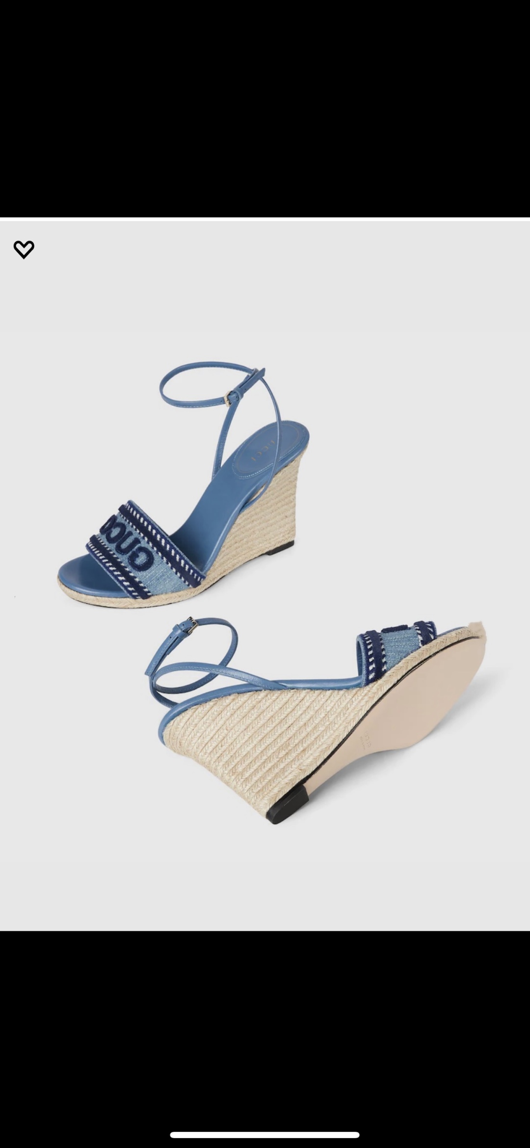 Gucci Ines Embroidered Appliqué Denim Espadrille Wedges Sandals 9 cmp i1742465462740 3509 0 7