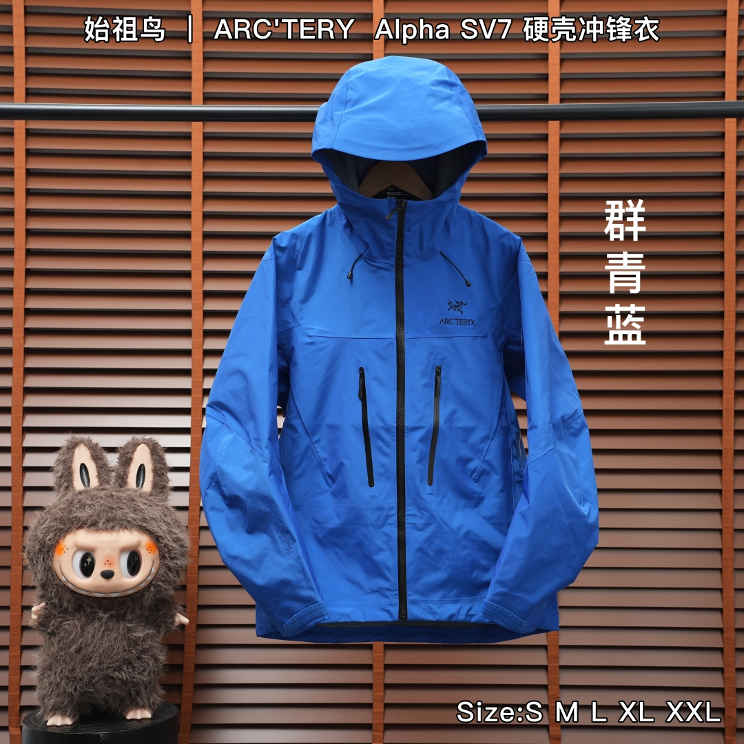 群青蓝 始祖鸟 ｜ ARC'TERY  Alpha SV7  硬壳冲锋衣 𝐒𝐢𝐳𝐞：𝐒 𝐌 𝐋 𝐗𝐋 𝐗𝐗𝐋 产品配色：