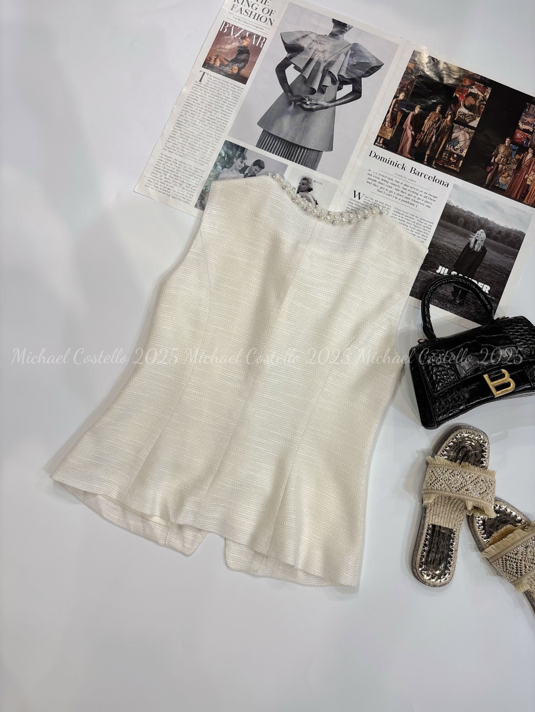 Luxurious Women’s Suits: French Elegance with Jade Accents and Pearl Details - 图片 8