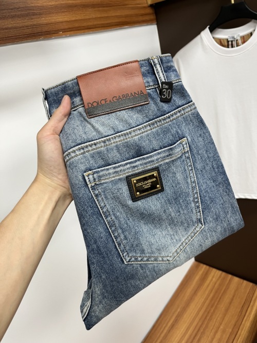 Dolce & Gabbana Men's Straight-Leg Jeans, Washed Blue Denim, Size 29-38 1 Dolce & Gabbana Men's Straight-Leg Jeans, Washed Blue Denim, Size 29-38