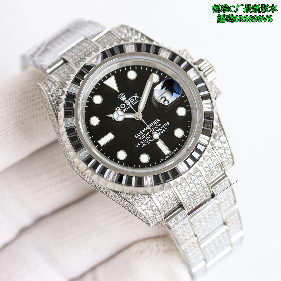 NO:150242,C Latest style New products, Rolex ROLEX Water Ghost Series Upgraded version, paired with the ETA2824 all-in-one machine, quality assurance!  Clean Factory/C Factory Rolex 124060 submariner 40mm without calendar black water ghost 40mm, upgraded version, solid central shaft, quality assurance [strong] [strong] [strong] Water ghost full diamond series 1: Equipped with one-to-one super positive ETA2824 integrated movement, power 72 hours without card movement decoration movement movement and its stability 2: The whole watch 904L stainless steel / matched with ar factory steel belt 3: The dial uses the market's exclusive 
