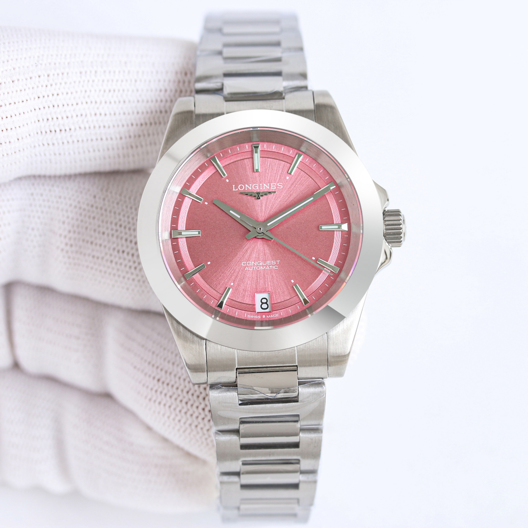 \n【新品】女款断货王之首位 浪琴 LONGINES-浪琴 VS 康卡斯 悦动凭借其独特的设计，实用的功能和舒适的佩戴体验，成为了一款备受推崇的精品。\n⃣多种表盘经典白 绿 蓝和 薄荷绿、元气粉、晴空蓝多种字面\n清新甜美，戴上即可轻盈出街～  \n⃣  搭配高频率振幅BB0的机芯 走时精准 质量稳定\n⃣ 表盘直径mm，防水深度YDm日常用水轻松解决，无论是搭配休闲装还是正装，都能展现出佩戴者独特的品味和个性魅力，整体上手高级感满满。\n⃣浪琴表优雅形象大使赵丽颖同款 S精致推荐女士机械腕表