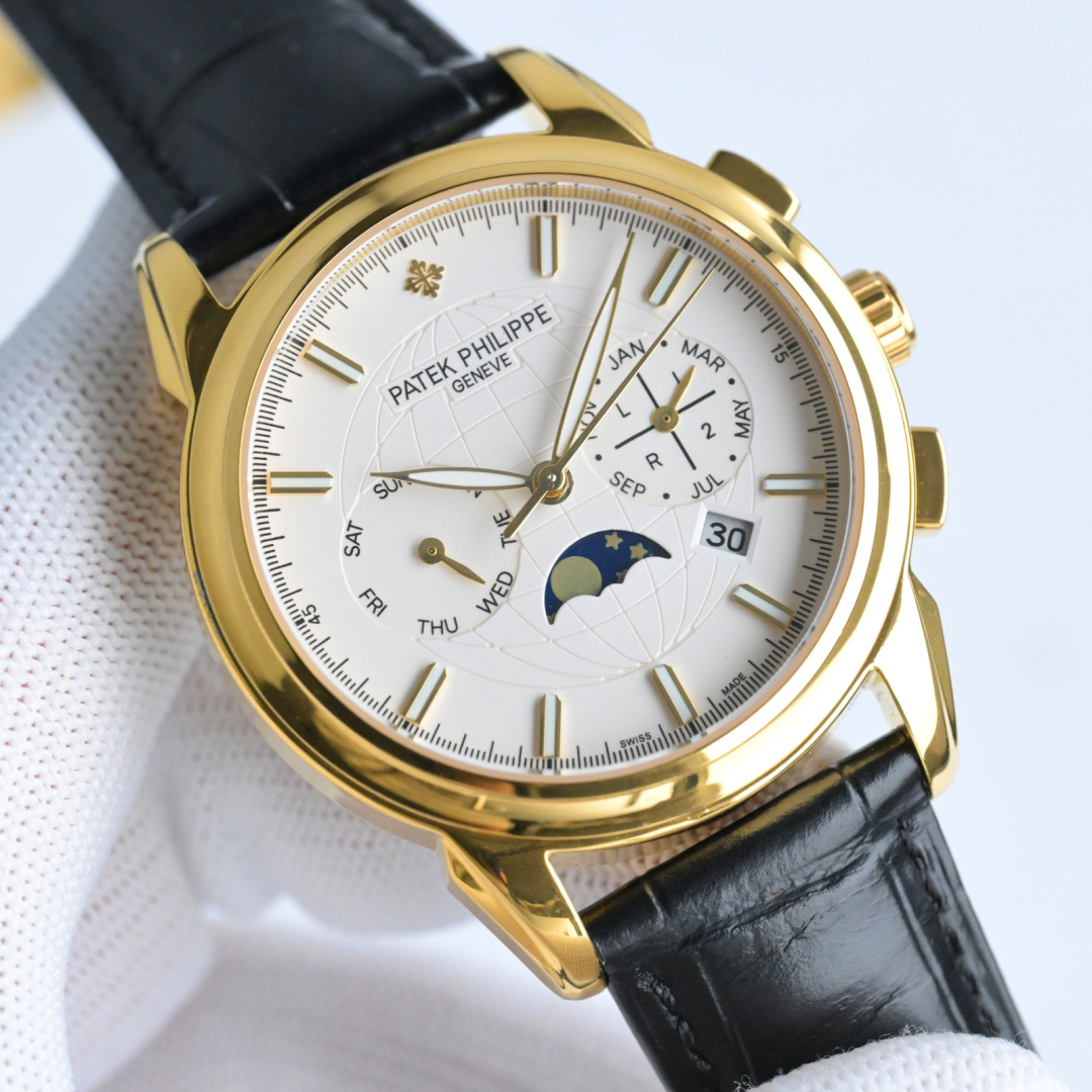 NO:394511,Production from TW White Shell Gold Shell TW Factory is a large manufacturer of quality, high-end series!  Patek Philippe PP RK1 Complex Function Timer Series Launched Patek Philippe A noble work of art!  (The upgraded version improves the shell body thinner than the old version, the glass is upgraded to wear-resistant and fall-resistant, and is smoother and more beautiful than the old version! The inner cover is updated to a steel-sin inner cover; the watch texture looks more perfect) Exclusive earth pattern literal plus high-end inner shadow logo, paired with imported multi-function movement (0 rework) function (24 hours, week, stars, month) Imported 316 stainless steel, using 18k quality furnace vacuum plating!  Paired with calfskin imported from Italy!  Original folding buckle!  Size 41mm. Wear-resistant and scratch-resistant sapphire glass!  Super waterproof 50 meters!  Simple but not simple!  You can never own a Patek Philippe, you are just keeping it for your descendants. (Prudent commitment The product is more luster and exquisite in the physical touch, the dial is lifelike in the dial, the shell cover craftsmanship is all master-level light body test, plus the high-tech forging of machines in the new era, it is shocking and noble. You deserve it! Built by a large manufacturer! Welcome to reprint! Please recognize the exclusive quality of TW for gifts, patek philippe, cowhide19860909TW 出品 白壳 金壳  TW Factory 大厂品质,高端系列！百达翡丽 PP RK1 复杂功能计时系列 上市 Patek Philippe 贵族的艺术品！（升级版改进壳身比旧版本更薄、玻璃升级耐磨抗摔、比旧版本更平整美观！内罩更新成钢鑫制内罩；手表质感 手感 显得更完美）独家地球纹字面加高档内影logo,搭配进口多功能机芯（0返修）功能（24小时,星期,星辰,月份）进口316精钢,采用18k品质炉内真空电镀！搭配意大利进口小牛皮！原装折叠扣！尺寸41mm.耐磨防刮蓝宝石玻璃！超强防水50米！简约而不简单！你永远无法拥有一块百达翡丽,你只是在替你的后代保管他. ( 慎重承诺 产品实物光泽手感更佳精湛 字盘刻度栩栩如生 壳套工艺都是宗师级别轻身检验 加上新时代机器高技锻造 上手震撼尊贵非凡.你值得拥有！大厂打造！欢迎转载！送礼最佳奢华推荐请认准TW独家品质,,patek philippe,cowhide,Watch