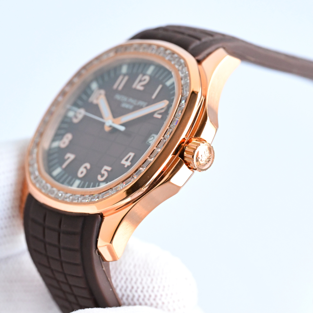 Luxury Watch: White and Gold Shells, Slim Design, Sapphire Crystal Glass Mirrors - 图片 4