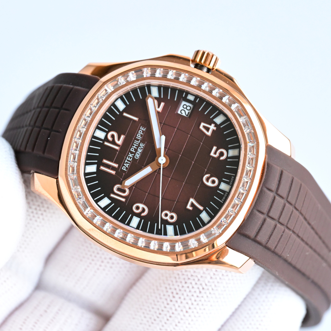 Luxury Watch: White and Gold Shells, Slim Design, Sapphire Crystal Glass Mirrors - 图片 5