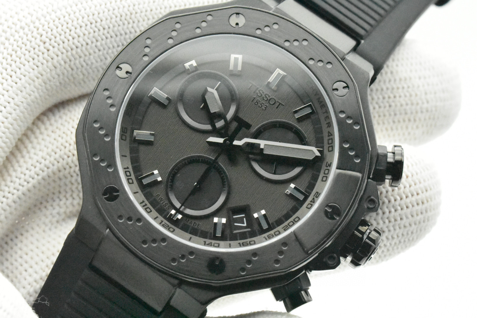 T141.417.37.061.02 Tissot Watch: Red, Black, Green, Swiss Core, Steel, Rubber, Waterproof - 图片 3