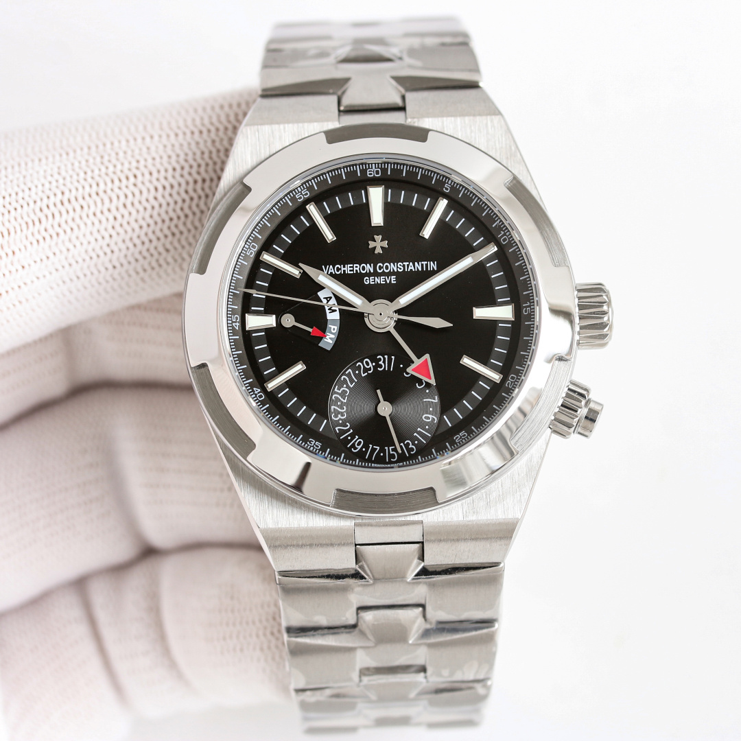 NO:150970,TW New Product Vacheron Constantin VC 7900V Series Watches Top-level luxury classic 41MM steel case with smooth lines and delicate texture, which can be perfectly linked to the bracelet. The Vacheron Constantin Malta Cross logo is imprinted on the strap behind the watch, the sunburst satin brushed dial with velvet-like smooth edges, which show a deep or flexible color with changes in light and angle. It is equipped with the original movement of self-modified 5110DT, with completely consistent functions and guarantees a 48-hour power reserve. This time, four quick-removal 