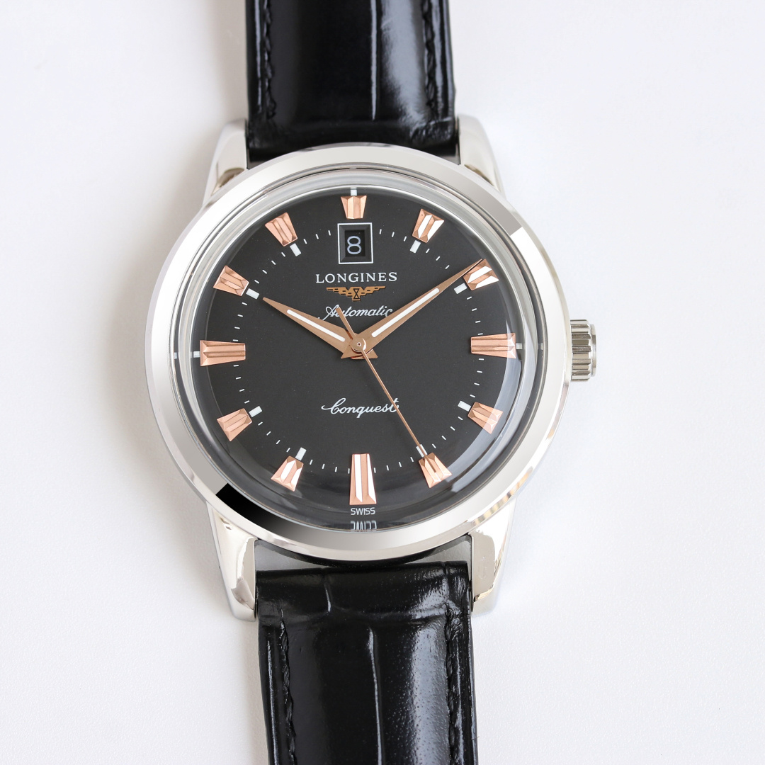 NO:151133,Longines / LONGINES pot cover glass, a new classic replica series. This watch is inspired by the Concas series launched by Longines in 1959. While retaining the needs of modern wear, it restores the design of the original 1959 watch to the greatest extent, with a distinct retro style. The date display window is a highlight of this watch. It refers to the famous 