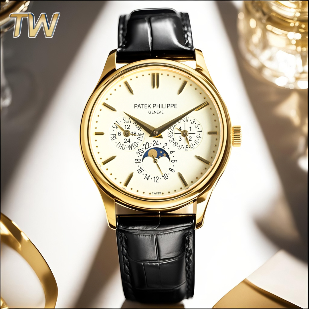 NO:389690,Production of TW, White Shell, Gold Shell, TW Factory Patek Philippe PP RK1 Super Complex Timepiece 5327, series watch, the most classic style in the perpetual calendar. The watch diameter is 39mm in formal wear, moderate size, suitable for all kinds of industry people. The dial is generous and decent, uniform in layout, and although there are many functions, it does not make people feel complicated. The sun shine pattern is paired with gold three-dimensional Breguet digital scale and willow leaf hand makes people feel even more lit. The dial is displayed at 3 o'clock, the dial is displayed at 24 hours a day of moon phase, and the 9 o'clock is displayed at the week. The overall layout of the dial is wide and not compact, very elegant. 5327 and equipped with Cal.324 Q automatic winding movement, transparent back, provide 48 hours of power reserve, waterproof depth of 30 meters, meeting daily life needs.  In addition, paired with an Italian cowhide strap and a PP iconic lantern buckle, the retro and elegant feeling is full. This 5327 is a formal watch, and you can choose from a dial in various colors. It is good to wear black, white and gray formal wear, and it is also possible to wear daily and casual. A classic work of art, a perfect collection. Patek Philippe's exclusive words cannot own a Patek Philippe, we are just keeping it for the next generation. But let me ask you who loves watches, who doesn't want to own a Patek Philippe? This may be the starting point or even the end point of the original intention of many watch lovers. If there is an opportunity to appear in front of you, then cherish it!  The best luxury recommendation for gifts, please identify TW exclusive quality, breguet, patek philippe, cowhide19860909TW 出品 白壳 金壳  TW Factory 百达翡丽 PP RK1 超级复杂功能时计5327、系列腕表,万年历中最经典的款式. 表径为正装39mm,大小适中,适合各类行业人士,表盘布局大方得体,布局均匀,功能虽多却不让人觉得繁杂,日辉纹搭配金质立体宝玑数字刻度和柳叶指针更让人觉得眼前一亮. 表盘3点位置为日历显示,6点位置为24小时真月相显示,9点位置为星期显示,盘面整体的布局,宽阔不紧凑,非常典雅 5327及搭载Cal.324 Q自动上链机芯,背透,提供48小时动力储存,防水深度30米,满足日常生活所需. 另外,搭配意大利牛皮表带,带PP标志性灯笼扣,复古儒雅的感觉拉满. 这款5327、属于正装表,各色表盘任君选择,搭配黑白灰正装都不错,日常搭配休闲也可. 一件经典的艺术品,一件完美的收藏品.百达翡丽的专属语谁都无法拥有一块百达翡丽,我们只是为下一代保管.但试问爱表之人,谁不愿意拥有一块百达翡丽呢,这或许是很多爱表之人初心的起点,甚至是终点.如果有个机会出现在你面前,那么就好好珍惜吧！送礼最佳奢华推荐请认准TW独家品质,,breguet,patek philippe,cowhide,Watch