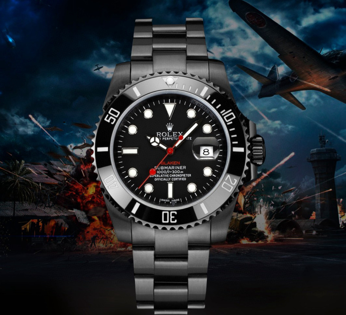 BLAKEN改装劳力士水鬼系列机械腕表