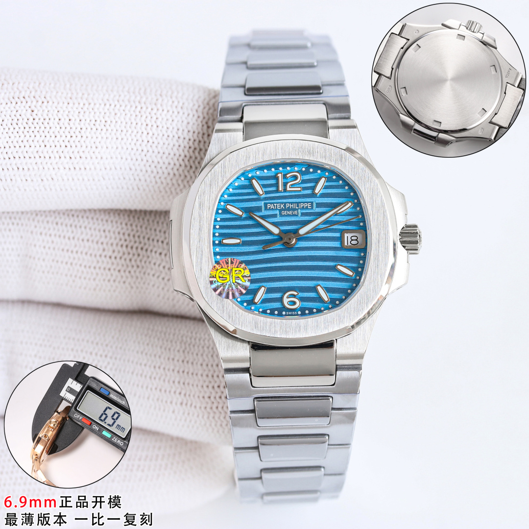 NO:336302,Patek Philippe PP All colors are uniformly priced for delivery belt buckles Nautilus series Quartz movement [thintest version] Steel belt conveyor belt buckles (send purple, milk tea, brown, blue, light blue, white, gray, black, pink, green, one of ten choices) Buy belts and get steel belts, all are shipped with steel belt versions and belt buckles, summer is approaching, light and cool (GR strictly selected) to create a high price for ceiling PP Nautilus series!  The cost is flash sale of most quartz women's watches on the market. The price is 0 errors and 0 faults. There is no worries about bringing or giving gifts. The original size is 32mm/6.9mm, equipped with a Swiss imported quartz movement. This Nautilus women's model not only has the elegant and sporty style of men's watches, but also adds a bit of softness, making women's watches more personalized and fashionable. It is also one of the most popular PP women's watches at present!  316 stainless steel diamonds inlaid with 46 brilliant Orbo rhinestones, 6.9 thickness is truly as thin as a cicada wing. The entire watch is vacuum in the skull platinum and rose gold can be selected, bringing extraordinary touch and visual enjoyment, presenting a brilliant luster. Purchase and get free belt + original buckle original women's quartz watch, patek philippe19860909百达翡丽 PP 所有颜色统一价配送皮带扣盒子 鹦鹉螺系列 石英机芯【最薄版本】钢带送皮带扣,(送紫色,奶茶色,棕,蓝,浅蓝,白,灰,黑,粉,绿,十选一)买皮带款送钢带,都是以钢带版本配皮带扣出货,夏日将至,轻薄凉爽（GR严选）重金打造天花板PP鹦鹉螺系列！造价秒杀市面绝大多数石英女表售价.0误差0故障,自带或送礼再无后顾之忧,原版尺寸 32mm/6.9mm,搭载瑞士进口石英机芯.此款鹦鹉螺女款不仅拥有男表的优雅运动风格,还增加了几分柔美、使得女装腕表更加个性时尚,也是当下最热门的PP女士腕表之一！表壳316精钢镶钻46颗明亮式奥宝水钻,6.9厚度真正做到薄如蝉翼,整表真空颅内白金及玫瑰金双色任选,带来非凡触感与视觉享受,呈现璀璨光泽,购买赠送 皮带+原装扣原版女士石英腕表,,patek philippe,Watch