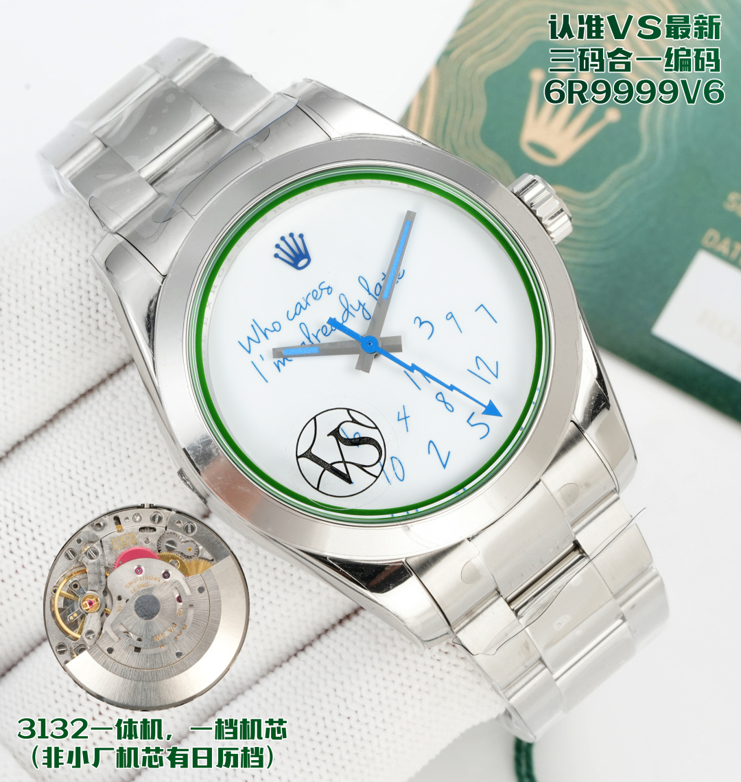 NO:337018,VS factory ROLEX Rolex Log Series 40mm Grid Magnetic MILGAUSS Series, three-code in one, with NFC sensing!  Quality assurance!  116400 Lightning Needle Green Glass 904L Highest Version, Blue Disk Green Disk White Disk Black Disk!  Antimagnetic double bottom cover!  Synchronous green material sapphire glass, custom-made new solid needle shaft 